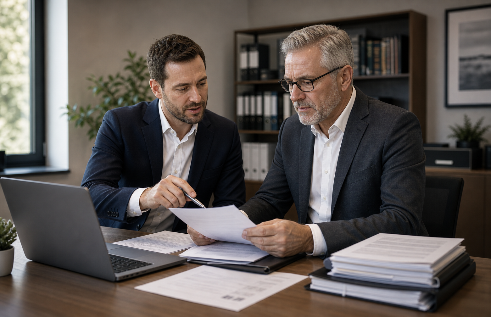 Steuerberatung & Recht: Dienstleister bearbeitet den Vorgang